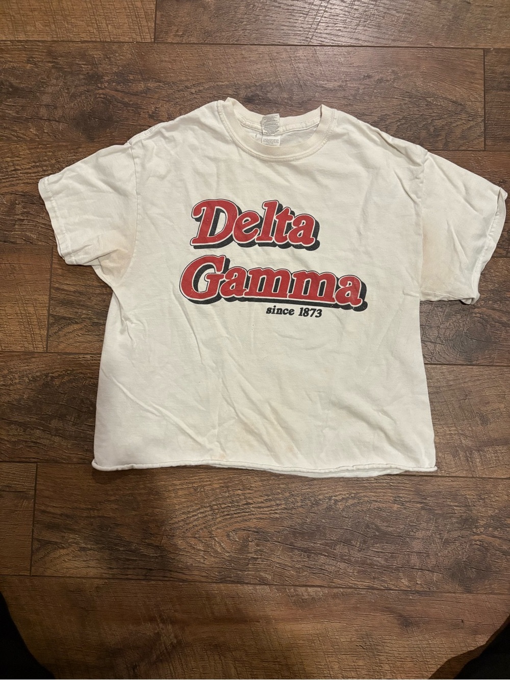 Gildan White T‑Shirt with Red Print